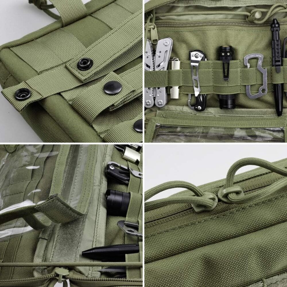 Tactical Admin Molle Pouch, Medical EDC EMT Utility Bag Shell Design Attachment - Picture 6 of 7